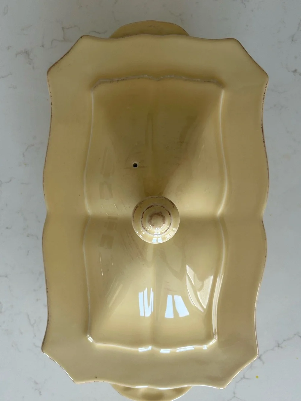 Skyros Designs Yellow Crème Rectangular Baker with Lid **RARE**